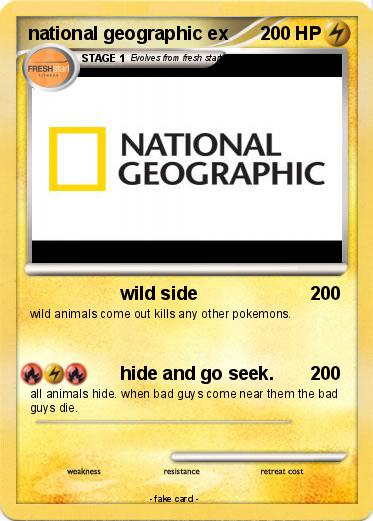 Pokemon national geographic ex