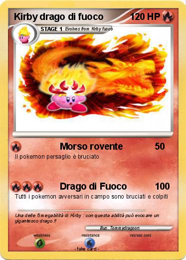 Pokemon Kirby drago di fuoco