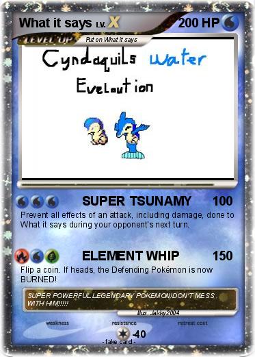 Pokemon What it says