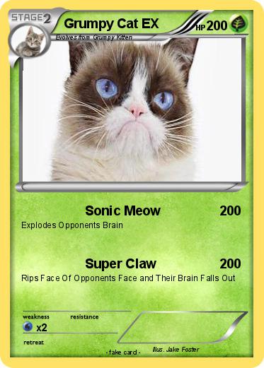 Pokemon Grumpy Cat EX