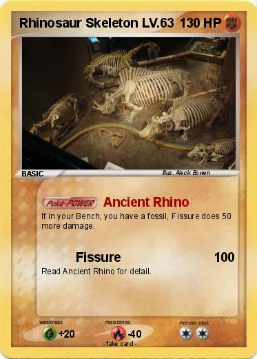 Pokemon Rhinosaur Skeleton LV.63