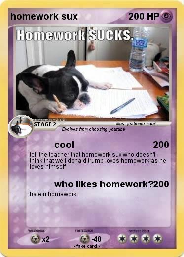Pokemon homework sux