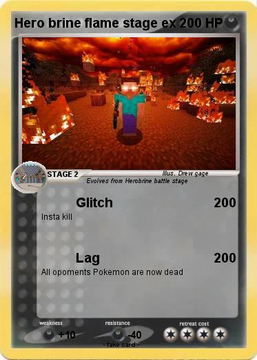 Pokemon Hero brine flame stage ex