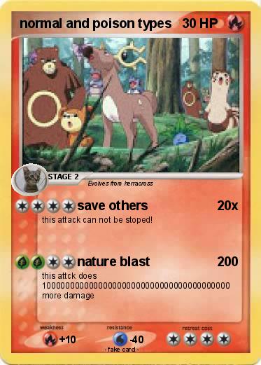 Pokemon normal and poison types