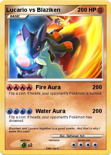 Pokemon Lucario vs Blaziken