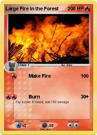 Pokemon Large Fire in the Forest