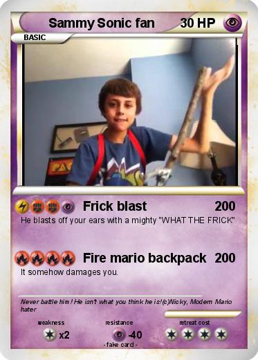 Pokemon Sammy Sonic fan