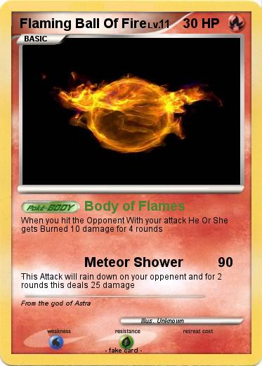 Pokemon Flaming Ball Of Fire
