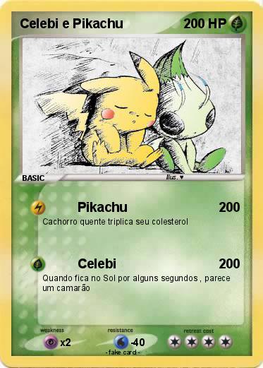 Pokemon Celebi e Pikachu