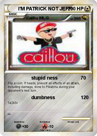 Pokemon I'M PATRICK NOT JEFF!