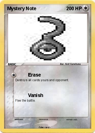 Pokemon Mystery Note