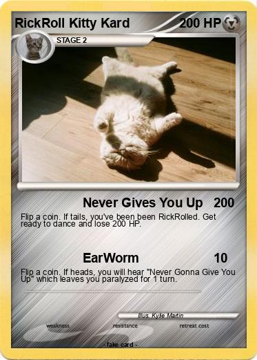 Pokemon RickRoll Kitty Kard