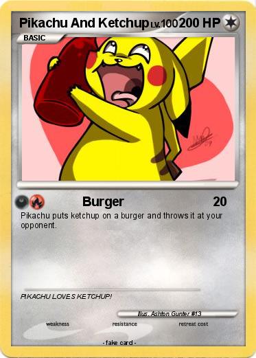 Pokemon Pikachu And Ketchup