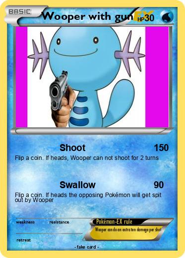 Pokemon Wooper with gun