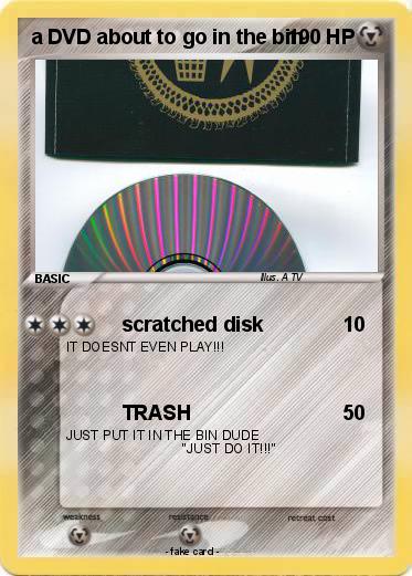 Pokemon a DVD about to go in the bin