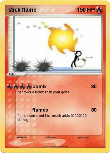 Pokemon stick flame