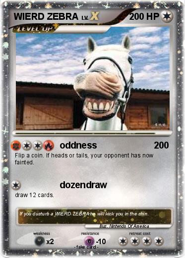 Pokemon WIERD ZEBRA Pokemon WIERD ZEBRA