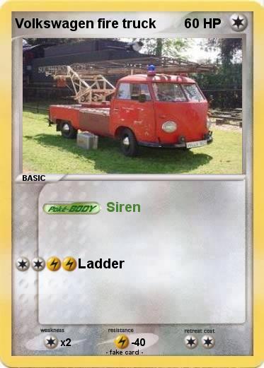 Pokemon Volkswagen fire truck