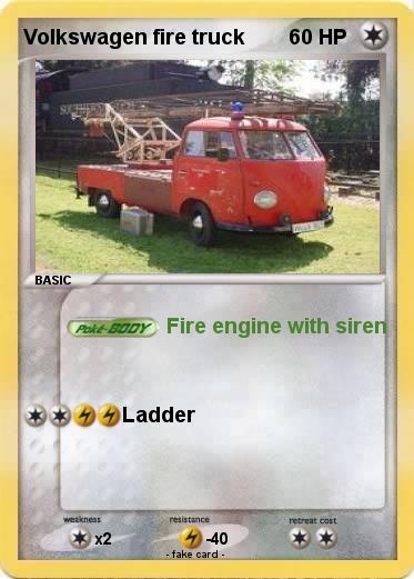 Pokemon Volkswagen fire truck