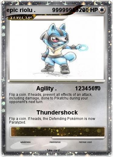 Pokemon epic riolu .           99999999