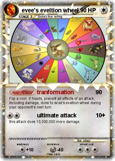 Pokemon evee's eveltion wheel