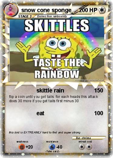 Pokemon snow cone sponge