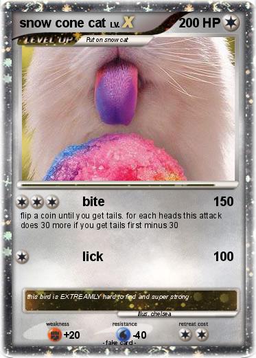 Pokemon snow cone cat