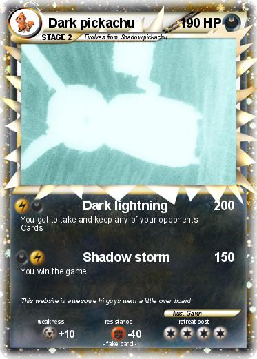 Pokemon Dark pickachu