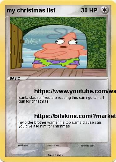 Pokemon my christmas list