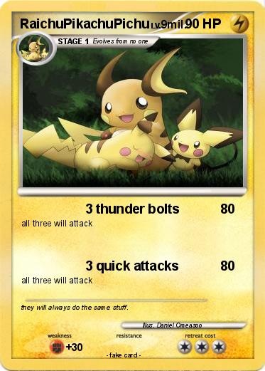 Pokemon RaichuPikachuPichu