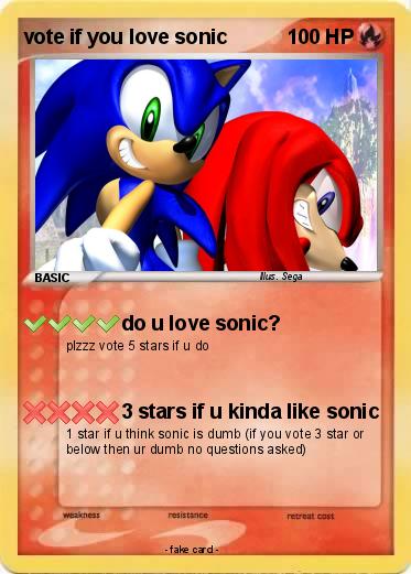 Pokemon vote if you love sonic