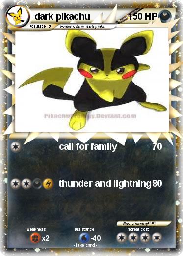 Pokemon dark pikachu