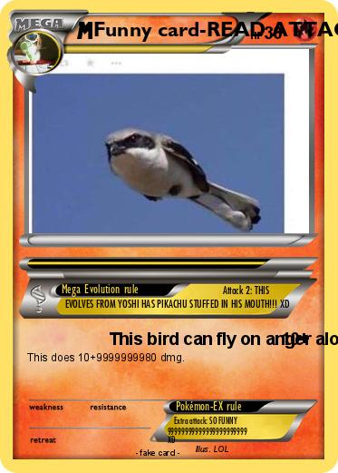 Pokemon Funny card-READ ATTACKS