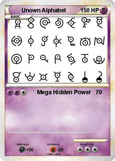Pokemon Unown Alphabet