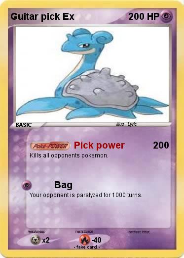 Pokemon Guitar pick Ex