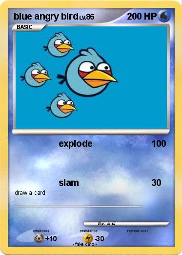Pokemon blue angry bird