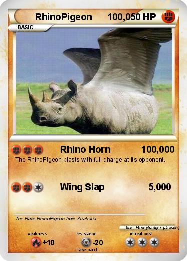 Pokemon RhinoPigeon      100,0