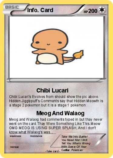 Pokemon Info. Card