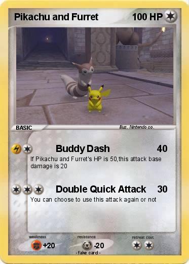 Pokemon Pikachu and Furret