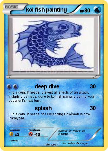 Pokemon koi fish painting