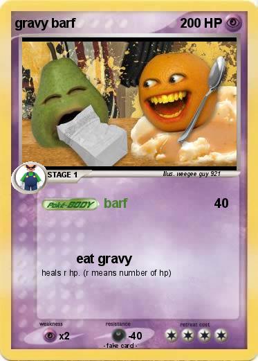 Pokemon gravy barf