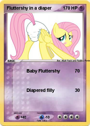 Pokemon Fluttershy in a diaper