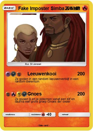Pokemon Fake Imposter Simba & Nala