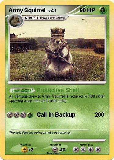 Pokemon Army Squirrel