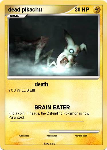 Pokemon dead pikachu