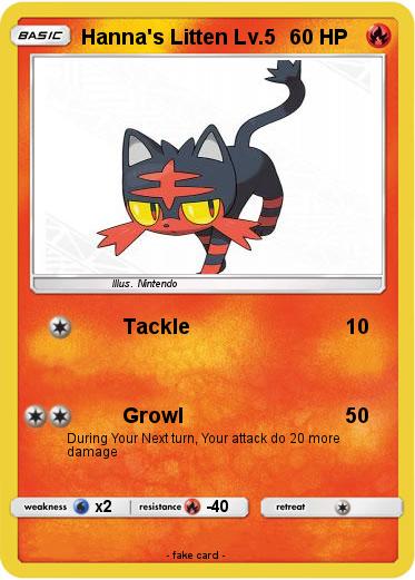Pokemon Hanna's Litten Lv.5
