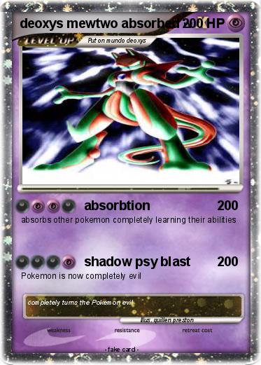 Pokemon deoxys mewtwo absorbed