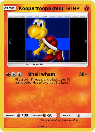 Pokemon Koopa troopa (red)