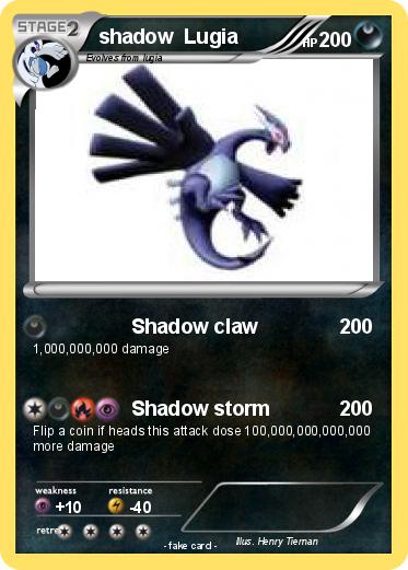 Pokemon shadow  Lugia