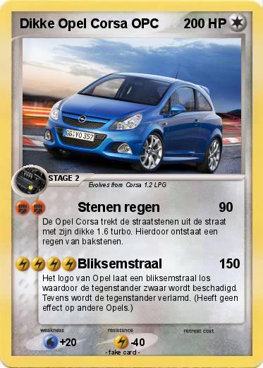 Pokemon Dikke Opel Corsa OPC